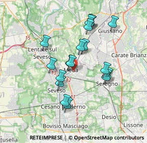 Mappa 20821 Meda MB, Italia (3.24667)