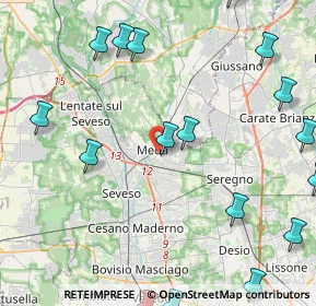 Mappa 20821 Meda MB, Italia (6.289)