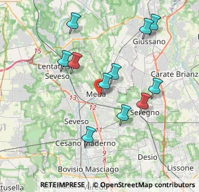 Mappa 20821 Meda MB, Italia (3.55273)