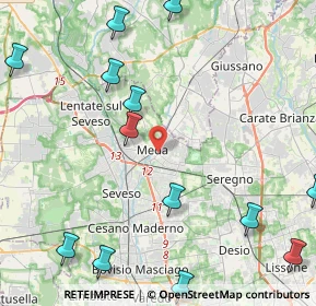 Mappa 20821 Meda MB, Italia (6.09357)