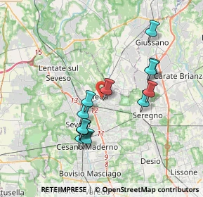 Mappa 20821 Meda MB, Italia (3.34154)