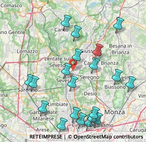 Mappa 20821 Meda MB, Italia (9.2525)