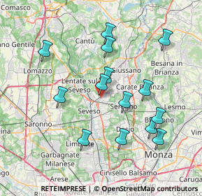 Mappa 20821 Meda MB, Italia (7.37857)