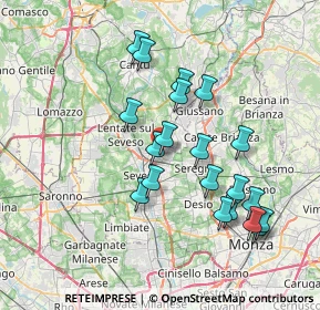 Mappa 20821 Meda MB, Italia (7.0535)