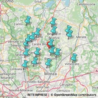 Mappa Via XI Febbraio, 20844 Triuggio MB, Italia (6.94833)
