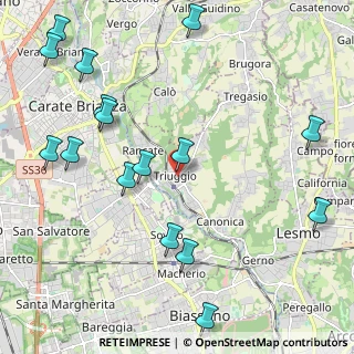 Mappa Via XI Febbraio, 20844 Triuggio MB, Italia (2.66563)
