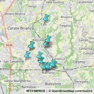 Mappa Via XI Febbraio, 20844 Triuggio MB, Italia (1.72538)