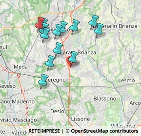 Mappa Via della Valle, 20841 Carate Brianza MB, Italia (3.65538)