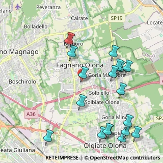 Mappa Via Isonzo, 21054 Fagnano Olona VA, Italia (2.525)