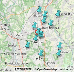 Mappa Via Fratelli Cervi, 20831 Seregno MB, Italia (3.145)