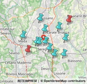 Mappa Via Fratelli Cervi, 20831 Seregno MB, Italia (2.92923)