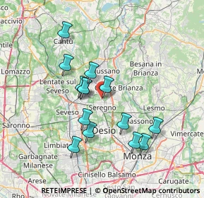 Mappa Via Fratelli Cervi, 20831 Seregno MB, Italia (6.36857)