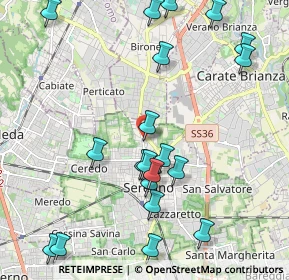 Mappa Via Fratelli Cervi, 20831 Seregno MB, Italia (2.4115)