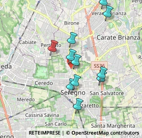 Mappa Via Fratelli Cervi, 20831 Seregno MB, Italia (1.64636)