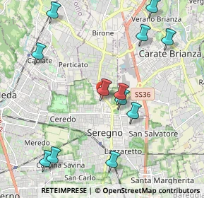 Mappa Via Fratelli Cervi, 20831 Seregno MB, Italia (2.31667)