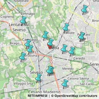Mappa Via Gaetano Donizetti, 20821 Meda MB, Italia (2.28938)