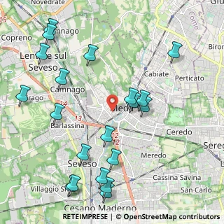 Mappa Via Gaetano Donizetti, 20821 Meda MB, Italia (2.5095)