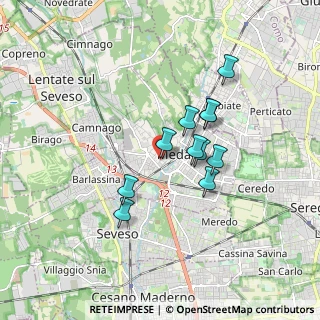 Mappa Via Gaetano Donizetti, 20821 Meda MB, Italia (1.35091)