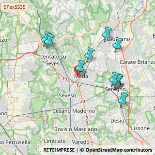 Mappa Via Gaetano Donizetti, 20821 Meda MB, Italia (4.01182)