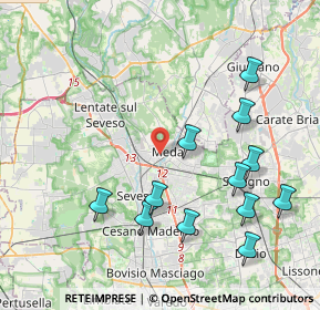 Mappa Via Gaetano Donizetti, 20821 Meda MB, Italia (4.42417)