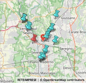 Mappa Via Gaetano Donizetti, 20821 Meda MB, Italia (3.08176)