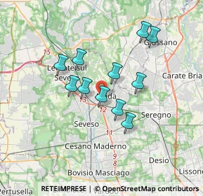 Mappa Via Gaetano Donizetti, 20821 Meda MB, Italia (2.81091)