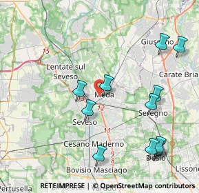 Mappa Via Gaetano Donizetti, 20821 Meda MB, Italia (4.68083)