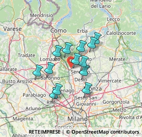 Mappa Via Gaetano Donizetti, 20821 Meda MB, Italia (9.99538)