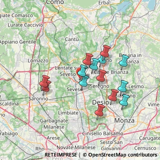 Mappa Via Gaetano Donizetti, 20821 Meda MB, Italia (6.23357)
