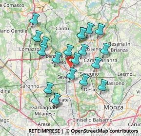 Mappa Via Gaetano Donizetti, 20821 Meda MB, Italia (6.5095)