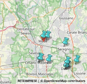 Mappa 20036 Meda MB, Italia (4.34636)