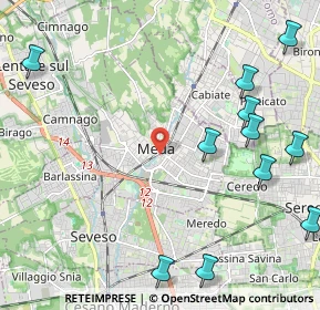 Mappa 20036 Meda MB, Italia (2.86545)
