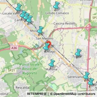 Mappa Via S. G. Bosco, 21040 Cislago VA, Italia (2.94727)