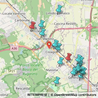 Mappa Via S. G. Bosco, 21040 Cislago VA, Italia (2.61316)