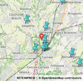 Mappa Via Donatori di Sangue, 23871 Lomagna LC, Italia (2.06818)