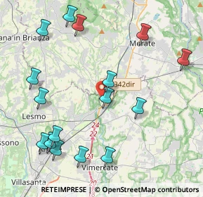 Mappa Via Donatori di Sangue, 23871 Lomagna LC, Italia (4.88625)