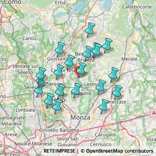 Mappa Via Luigi Cadorna, 20844 Triuggio MB, Italia (6.8)
