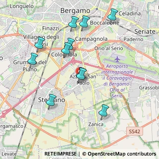Mappa Via G. Henking, 24052 Azzano San Paolo BG, Italia (2.01727)