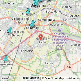 Mappa Via G. Henking, 24052 Azzano San Paolo BG, Italia (3.43333)