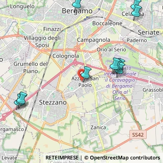 Mappa Via G. Henking, 24052 Azzano San Paolo BG, Italia (2.76182)