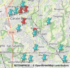 Mappa Via Costa Corta, 20847 Albiate MB, Italia (2.666)