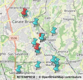 Mappa Via Costa Corta, 20847 Albiate MB, Italia (1.96786)