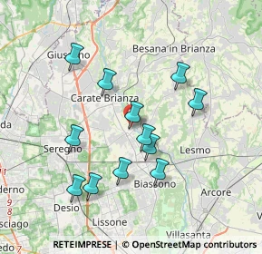 Mappa Via Castello, 20847 Albiate MB, Italia (3.3825)