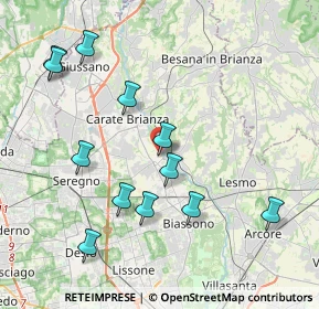 Mappa Via Castello, 20847 Albiate MB, Italia (4.24333)