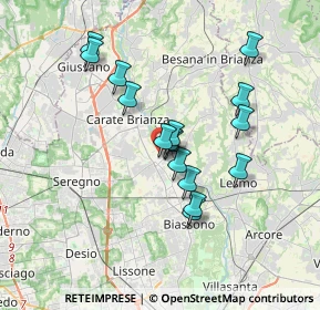 Mappa Via Castello, 20847 Albiate MB, Italia (2.95938)