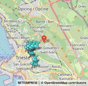 Mappa Via dello Scoglio, 34127 Trieste TS, Italia (1.73636)