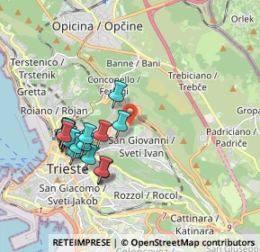 Mappa Via dello Scoglio, 34127 Trieste TS, Italia (1.8645)