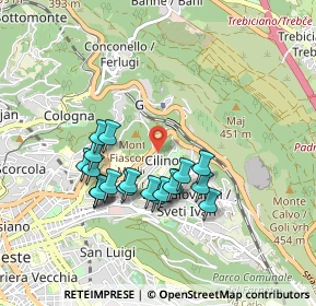 Mappa Via dello Scoglio, 34127 Trieste TS, Italia (0.8075)