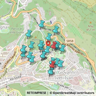 Mappa Via dello Scoglio, 34127 Trieste TS, Italia (0.38148)