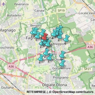 Mappa Via G. Leopardi, 21054 Fagnano Olona VA, Italia (1.152)